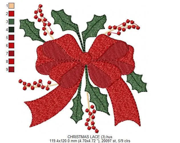 Xmas Mistletoe embroidery designs - Santa Claus embroidery design machine embroidery pattern - Mistletoe embroidery file instant download Marcia Embroidery
