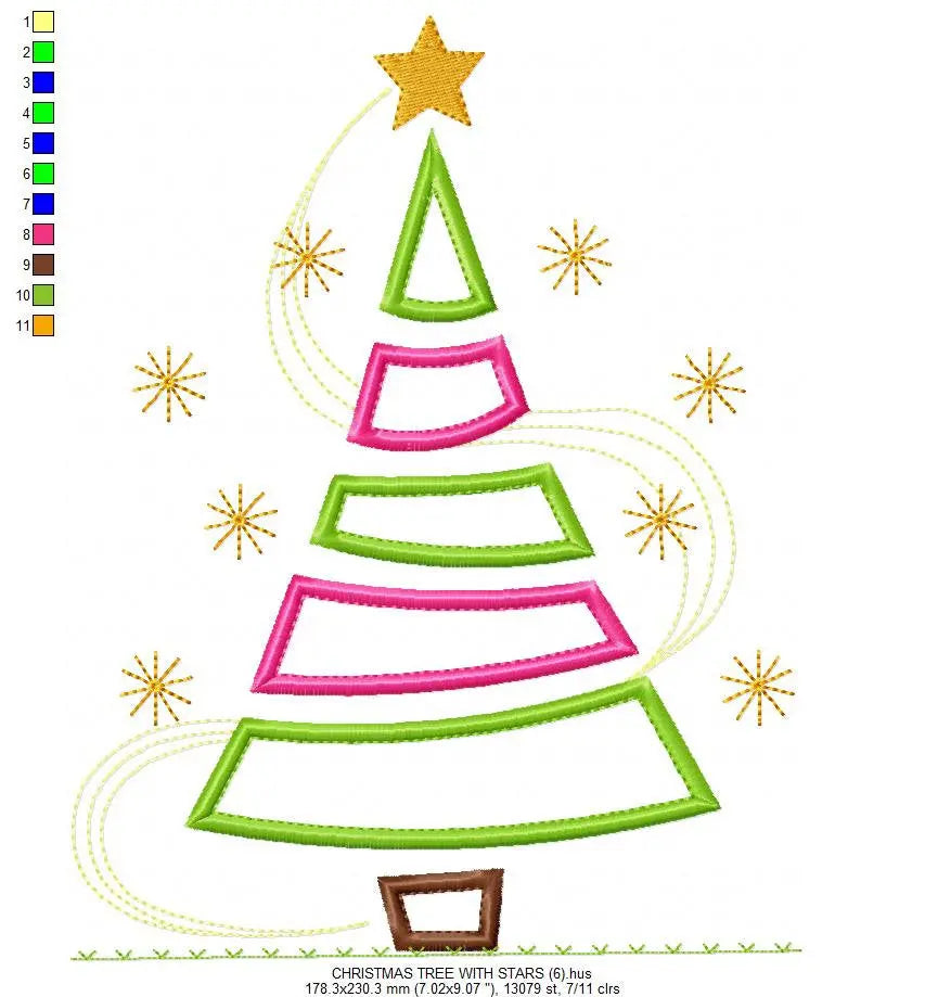 Christmas tree embroidery designs - Xmas embroidery design machine embroidery pattern - Christmas decor embroidery file - instant download Marcia Embroidery