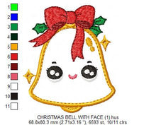 Laden Sie das Bild in den Galerie-Viewer, Christmas Bell embroidery designs - Xmas embroidery design machine embroidery pattern - Christmas embroidery file instant download applique
