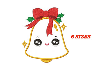 Christmas Bell embroidery designs - Xmas embroidery design machine embroidery pattern - Christmas embroidery file instant download applique