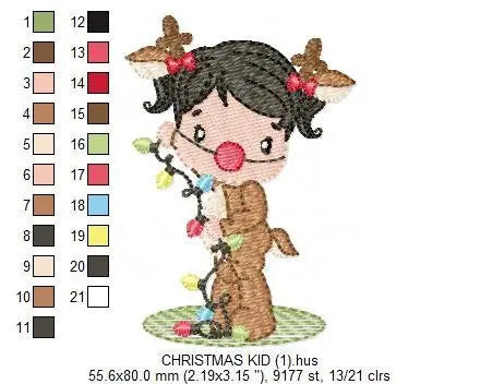 Xmas Girl Elf embroidery designs -  Reindeer Santa Claus Helper embroidery design machine embroidery pattern - instant digital download pes Marcia Embroidery