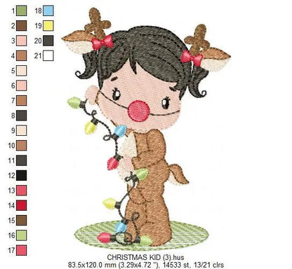 Xmas Girl Elf embroidery designs -  Reindeer Santa Claus Helper embroidery design machine embroidery pattern - instant digital download pes Marcia Embroidery