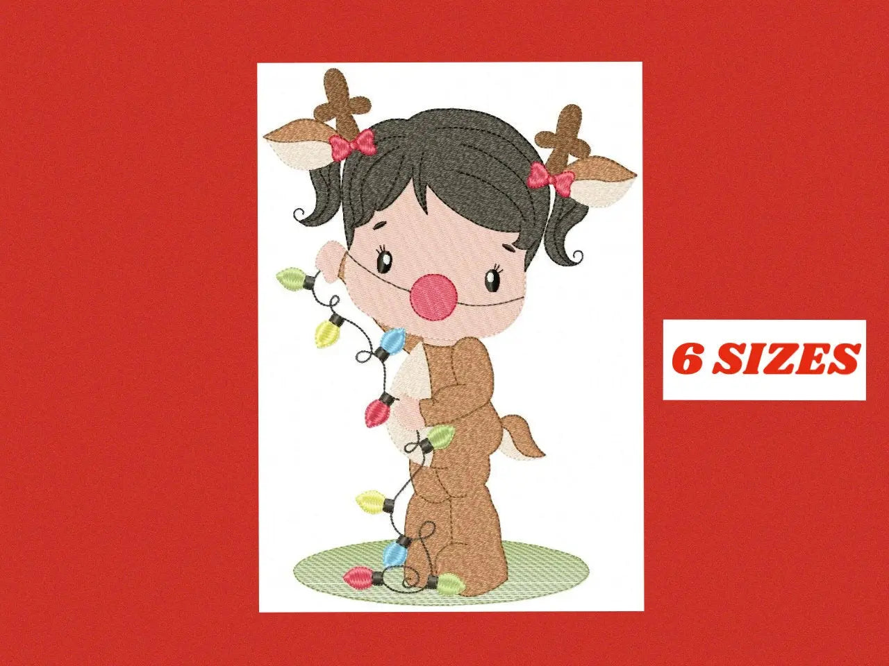 Xmas Girl Elf embroidery designs -  Reindeer Santa Claus Helper embroidery design machine embroidery pattern - instant digital download pes Marcia Embroidery