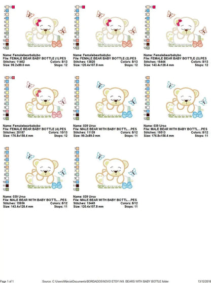 Bear embroidery designs - Teddy embroidery design machine embroidery pattern - Baby girl embroidery file - boy embroidery bear applique Marcia Embroidery