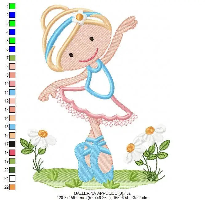 Ballerina embroidery designs - Ballet dancer embroidery design machine embroidery pattern - Ballerina applique design - instant download pes Marcia Embroidery