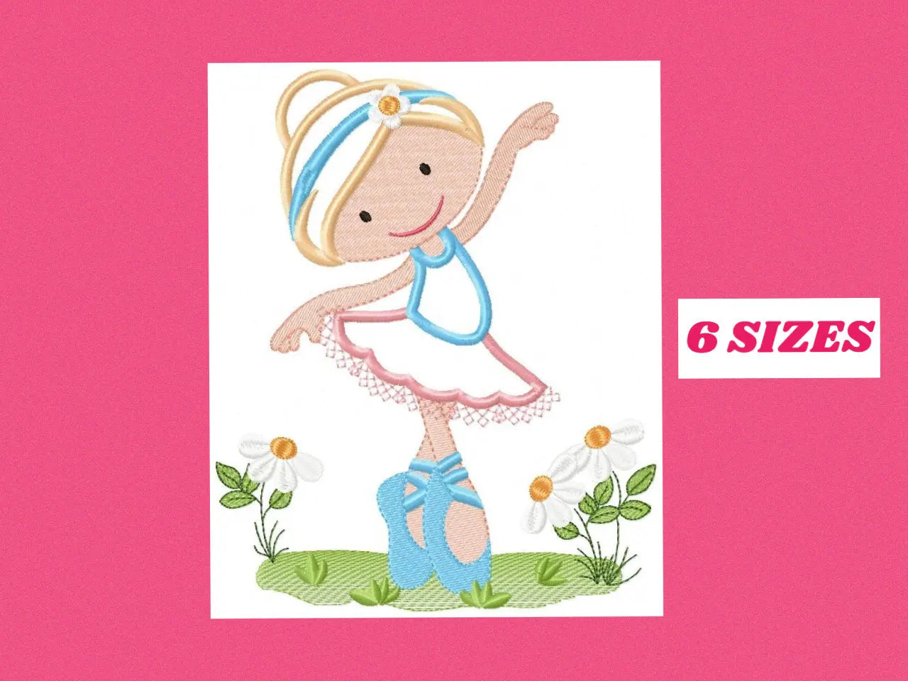 Ballerina embroidery designs - Ballet dancer embroidery design machine embroidery pattern - Ballerina applique design - instant download pes Marcia Embroidery
