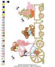 Carica l&#39;immagine nel visualizzatore di Gallery, Bear embroidery designs - Baby Girl embroidery design machine embroidery pattern - Angel bear embroidery file - Bear applique design
