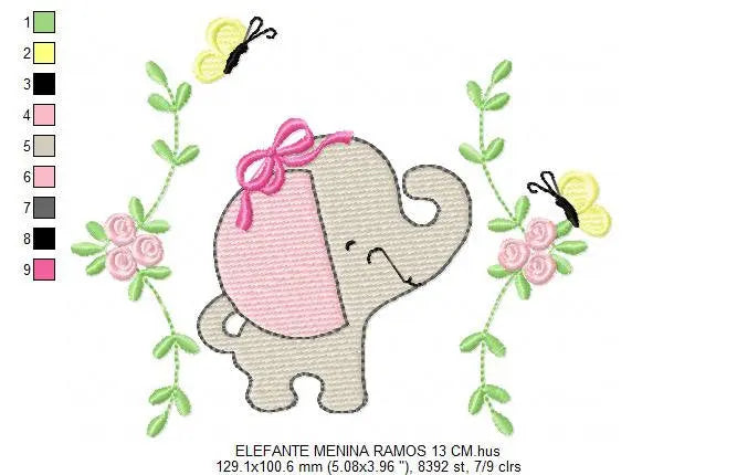Elephant embroidery designs - Safari embroidery design machine embroidery pattern - Animal embroidery file - elephant pattern digital file Marcia Embroidery