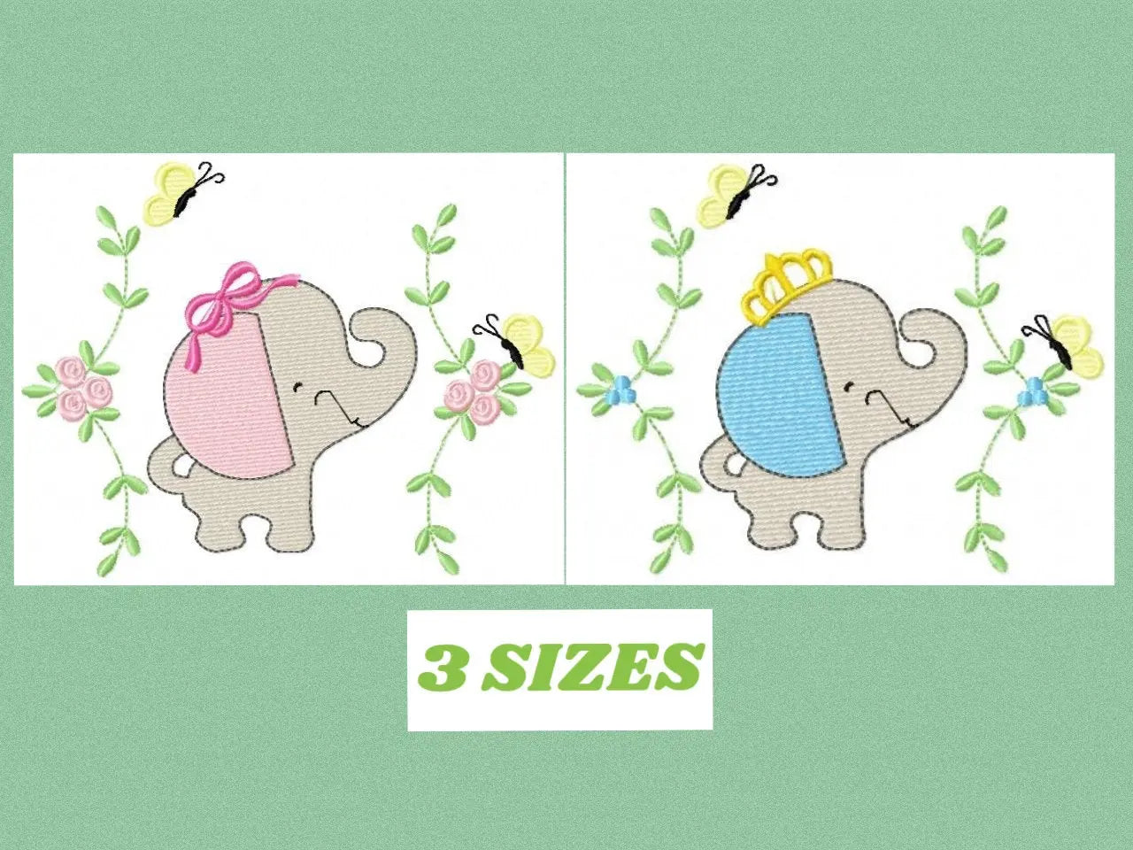 Elephant embroidery designs - Safari embroidery design machine embroidery pattern - Animal embroidery file - elephant pattern digital file Marcia Embroidery