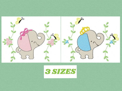 Elephant embroidery designs - Safari embroidery design machine embroidery pattern - Animal embroidery file - elephant pattern digital file Marcia Embroidery
