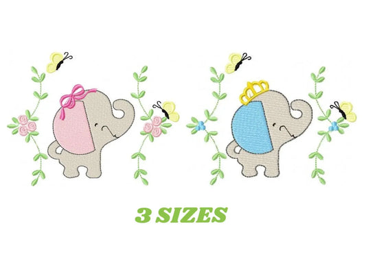 Elephant embroidery designs - Safari embroidery design machine embroidery pattern - Animal embroidery file - elephant pattern digital file Marcia Embroidery