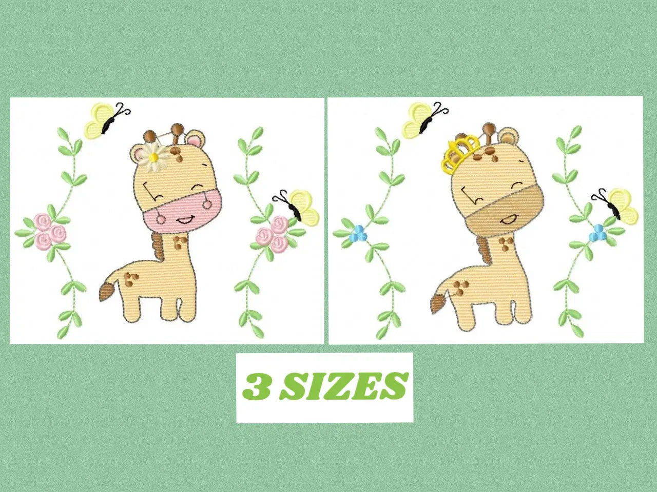 Safari embroidery designs - Giraffe embroidery design machine embroidery pattern - Baby Girl embroidery file animals embroidery design boy Marcia Embroidery