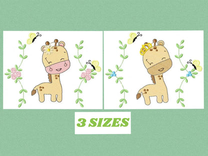 Safari embroidery designs - Giraffe embroidery design machine embroidery pattern - Baby Girl embroidery file animals embroidery design boy Marcia Embroidery