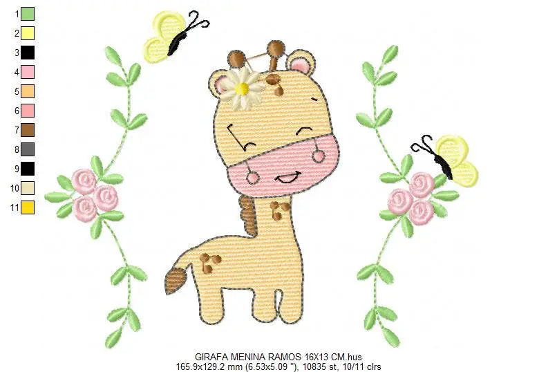 Safari embroidery designs - Giraffe embroidery design machine embroidery pattern - Baby Girl embroidery file animals embroidery design boy Marcia Embroidery