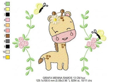 Safari embroidery designs - Giraffe embroidery design machine embroidery pattern - Baby Girl embroidery file animals embroidery design boy Marcia Embroidery