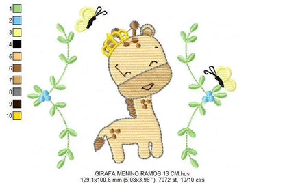 Safari embroidery designs - Giraffe embroidery design machine embroidery pattern - Baby Girl embroidery file animals embroidery design boy Marcia Embroidery