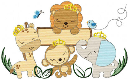 Safari embroidery designs - Animals embroidery design machine embroidery pattern - Giraffe embroidery file - monkey embroidery lion elephant