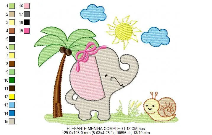 Elephant embroidery designs - Safari embroidery design machine embroidery pattern - Animal embroidery file - elephant pattern baby newborn Marcia Embroidery