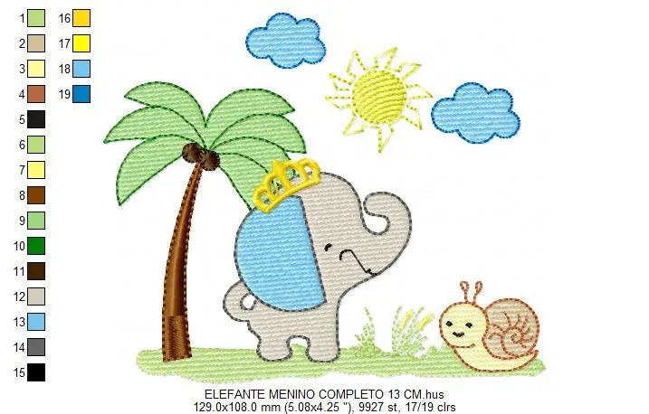 Elephant embroidery designs - Safari embroidery design machine embroidery pattern - Animal embroidery file - elephant pattern baby newborn Marcia Embroidery