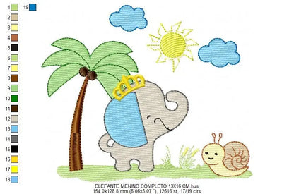 Elephant embroidery designs - Safari embroidery design machine embroidery pattern - Animal embroidery file - elephant pattern baby newborn Marcia Embroidery