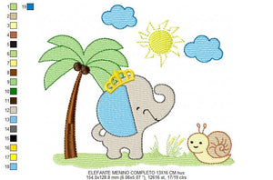 Elephant embroidery designs - Safari embroidery design machine embroidery pattern - Animal embroidery file - elephant pattern baby newborn