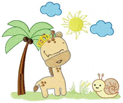 Safari embroidery designs - Giraffe embroidery design machine embroidery pattern - Animals embroidery design boy embroidery girl embroidery Marcia Embroidery