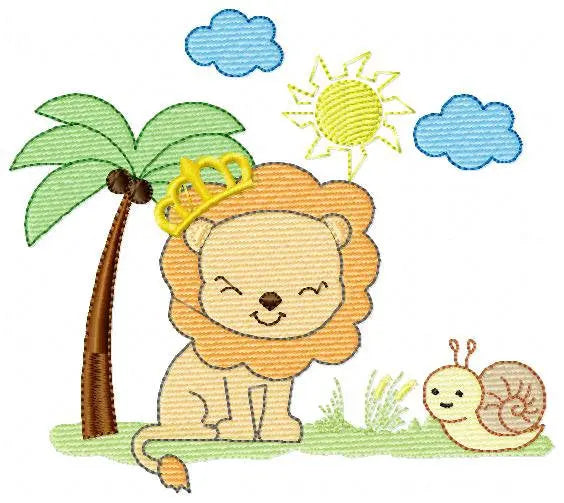 Lion embroidery designs - Safari embroidery design machine embroidery pattern - Animal embroidery file - lion pattern boy and girl design Marcia Embroidery