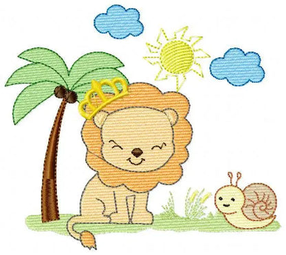 Lion embroidery designs - Safari embroidery design machine embroidery pattern - Animal embroidery file - lion pattern boy and girl design Marcia Embroidery