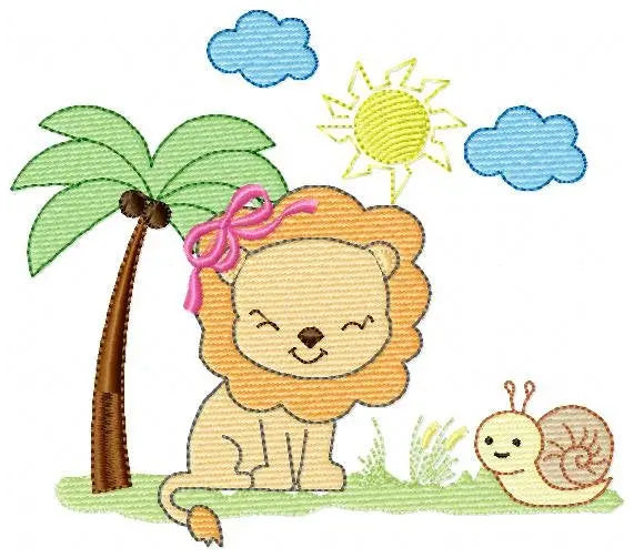 Lion embroidery designs - Safari embroidery design machine embroidery pattern - Animal embroidery file - lion pattern boy and girl design Marcia Embroidery