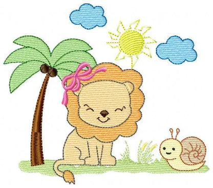 Lion embroidery designs - Safari embroidery design machine embroidery pattern - Animal embroidery file - lion pattern boy and girl design Marcia Embroidery