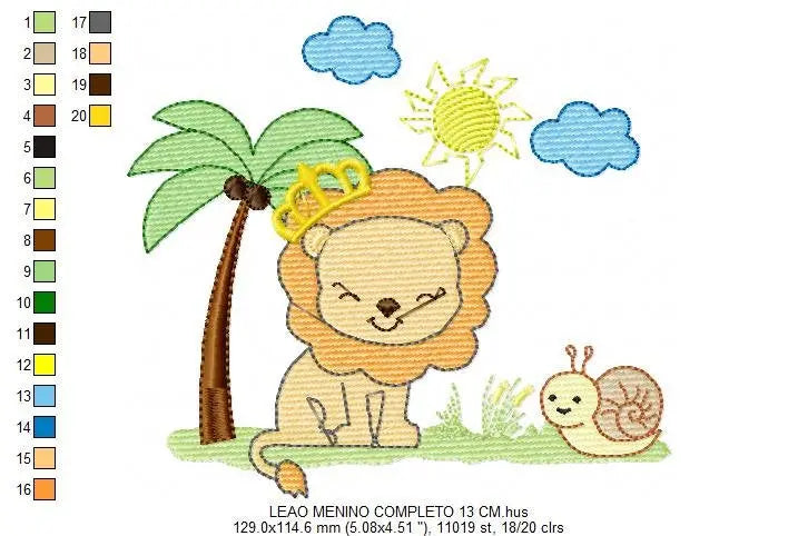 Lion embroidery designs - Safari embroidery design machine embroidery pattern - Animal embroidery file - lion pattern boy and girl design Marcia Embroidery