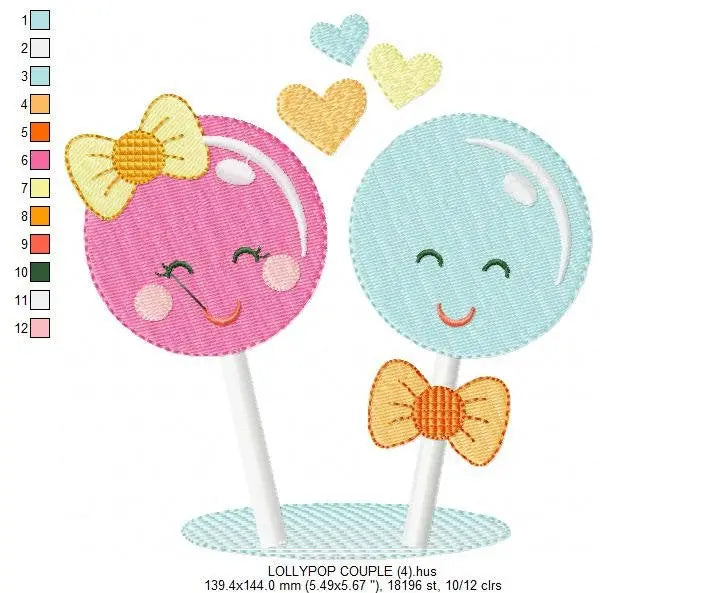 Lollipop embroidery designs - Sweet Candy machine embroidery pattern - Popsicle embroidery file - Children desserts - Instant download pes Marcia Embroidery