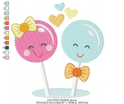 Lollipop embroidery designs - Sweet Candy machine embroidery pattern - Popsicle embroidery file - Children desserts - Instant download pes Marcia Embroidery