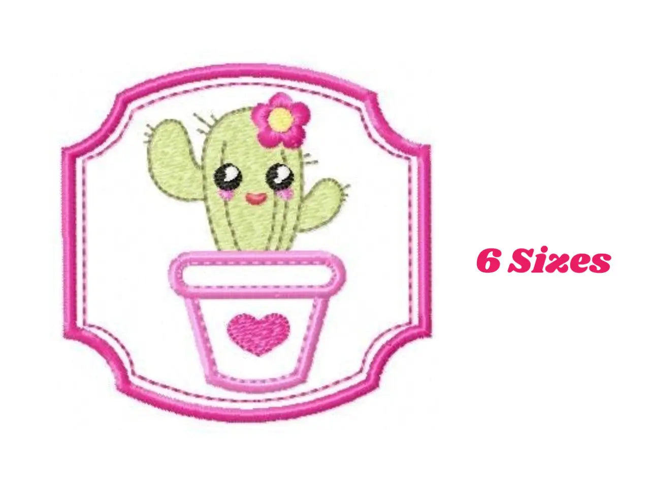 Cactus embroidery designs - cactus vases embroidery design machine embroidery pattern - vase embroidery file succulent applique design frame Marcia Embroidery