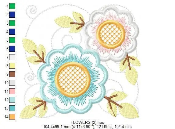 Flowers embroidery designs - Flower embroidery design machine embroidery pattern - Floral embroidery file - instant download roses floral Marcia Embroidery