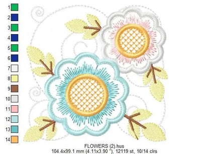 Flowers embroidery designs - Flower embroidery design machine embroidery pattern - Floral embroidery file - instant download roses floral Marcia Embroidery
