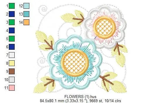 Flowers embroidery designs - Flower embroidery design machine embroidery pattern - Floral embroidery file - instant download roses floral Marcia Embroidery