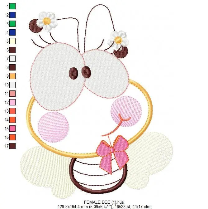 Bee embroidery design - Ant embroidery designs machine embroidery pattern - Insect embroidery file -Bee applique design - instant download Marcia Embroidery