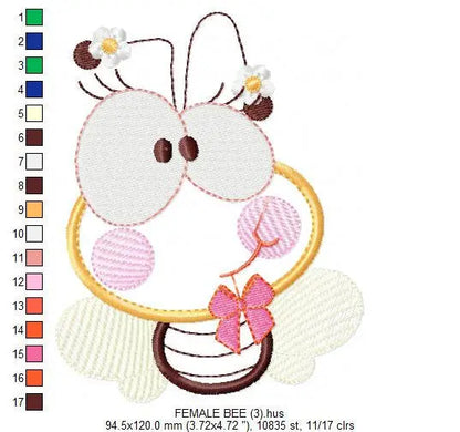 Bee embroidery design - Ant embroidery designs machine embroidery pattern - Insect embroidery file -Bee applique design - instant download Marcia Embroidery
