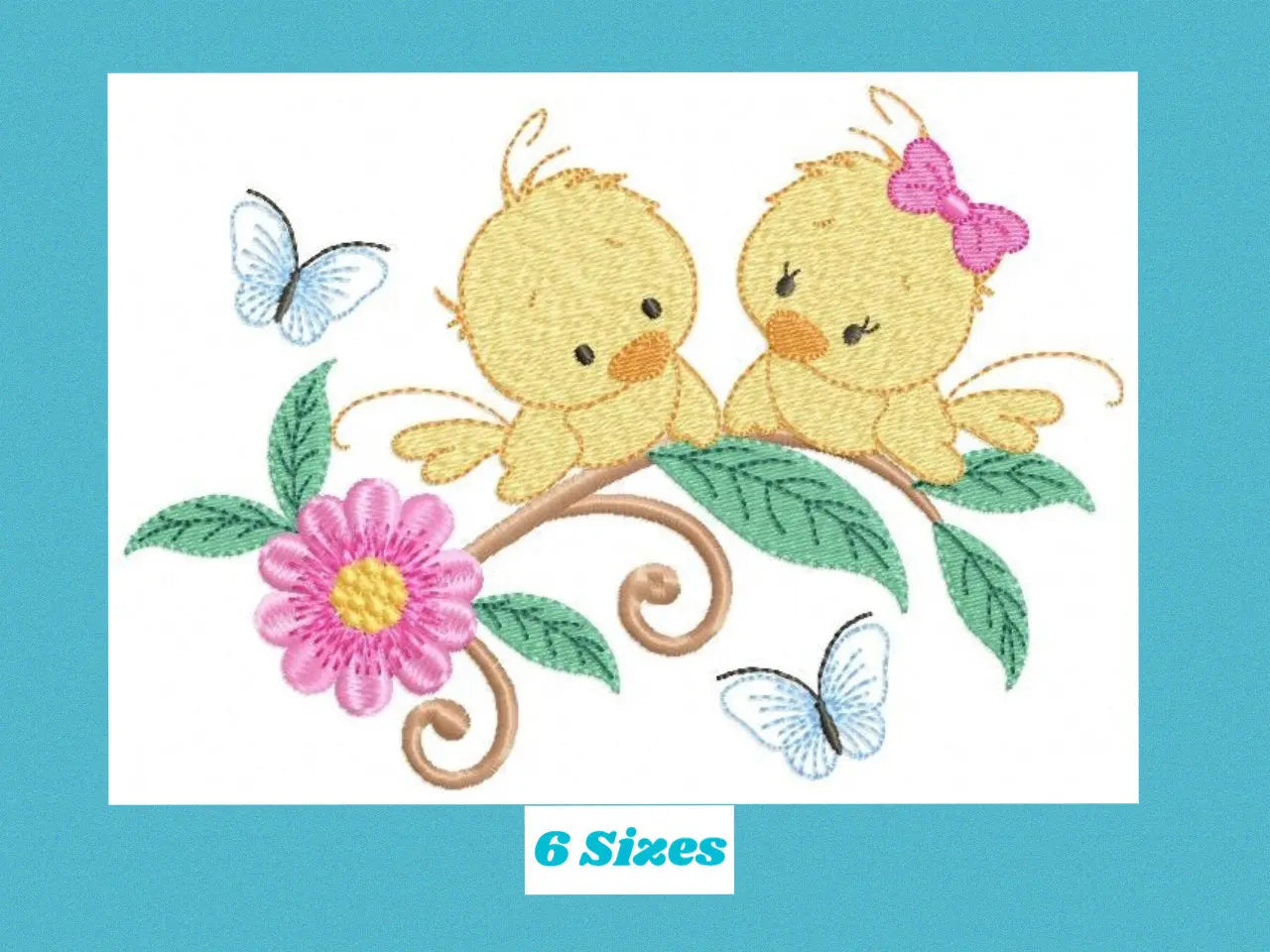 Bird embroidery designs - Baby girl embroidery design machine embroidery pattern - instant download - love couple embroidery birdies spring Marcia Embroidery