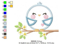 Bird embroidery designs - Dove on Branch embroidery design machine embroidery pattern - instant download boy embroidery girl embroidery file