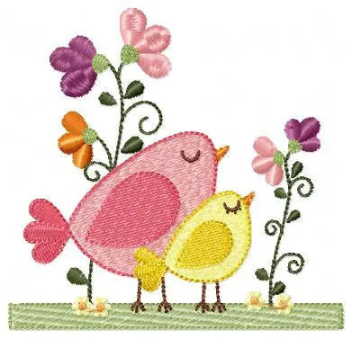Bird embroidery designs - Birds embroidery design machine embroidery pattern - Spring garden embroidery file - instant download Tea towel Marcia Embroidery