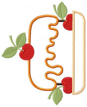 Cargar imagen en el visor de la galería, Cake embroidery design - Dessert embroidery design machine embroidery pattern - Kitchen towel embroidery file - Pie applique design
