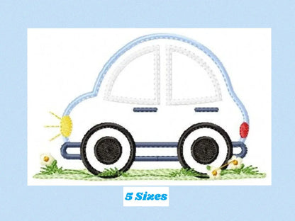 Car applique embroidery designs - Vehicle embroidery design machine embroidery pattern - Automobile embroidery file - instant download pes Marcia Embroidery