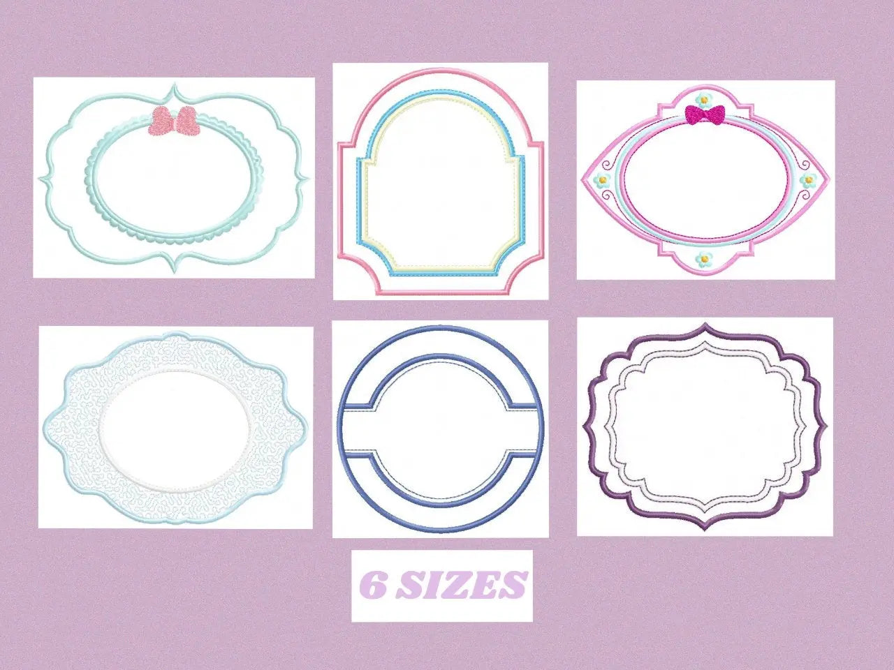 Frame embroidery designs set - Frame Applique Design Shape Embroidery Machine embroidery pattern - monogram quilt instant download digital Marcia Embroidery