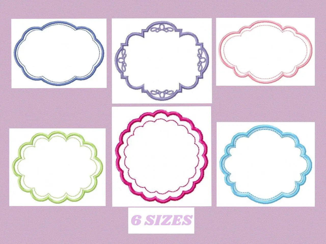 Frame embroidery designs - Frame Applique Design set machine embroidery design - Shape embroidery file frame for monogram - instant download Marcia Embroidery
