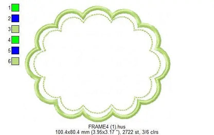Frame embroidery designs - Frame Applique Design set machine embroidery design - Shape embroidery file frame for monogram - instant download Marcia Embroidery