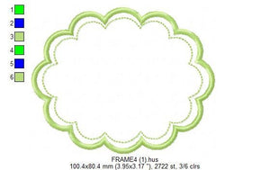 Frame embroidery designs - Frame Applique Design set machine embroidery design - Shape embroidery file frame for monogram - instant download
