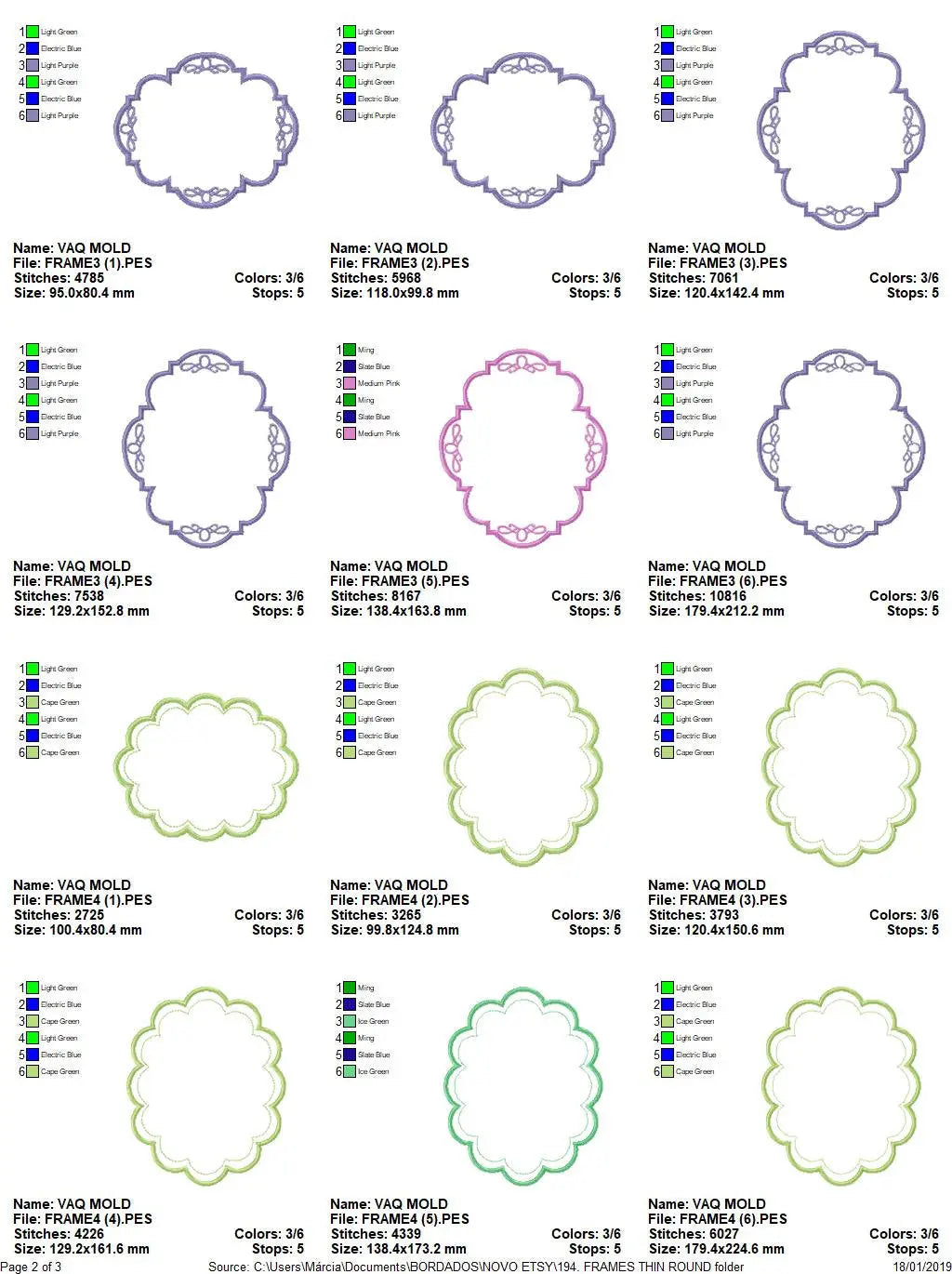 Frame embroidery designs - Frame Applique Design set machine embroidery design - Shape embroidery file frame for monogram - instant download Marcia Embroidery