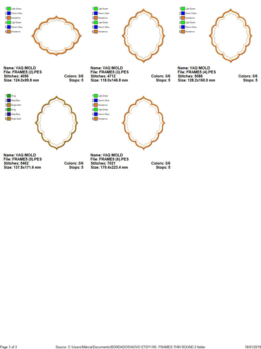 Frame embroidery designs set - Frame Applique Design Machine embroidery pattern - Monogram frame shape tag embroidery file  instant download